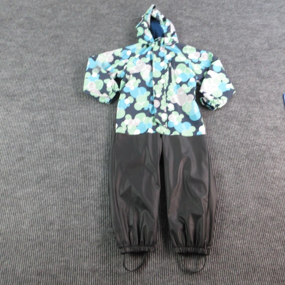 Lassie Snowsuit Girls Kids 4 Blue Polka Dot Ski Salopettes Hooded Insulated